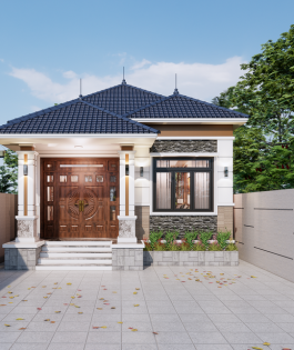 Mẫu nhà mái Nhật 10