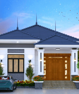 Mẫu nhà mái Nhật 4